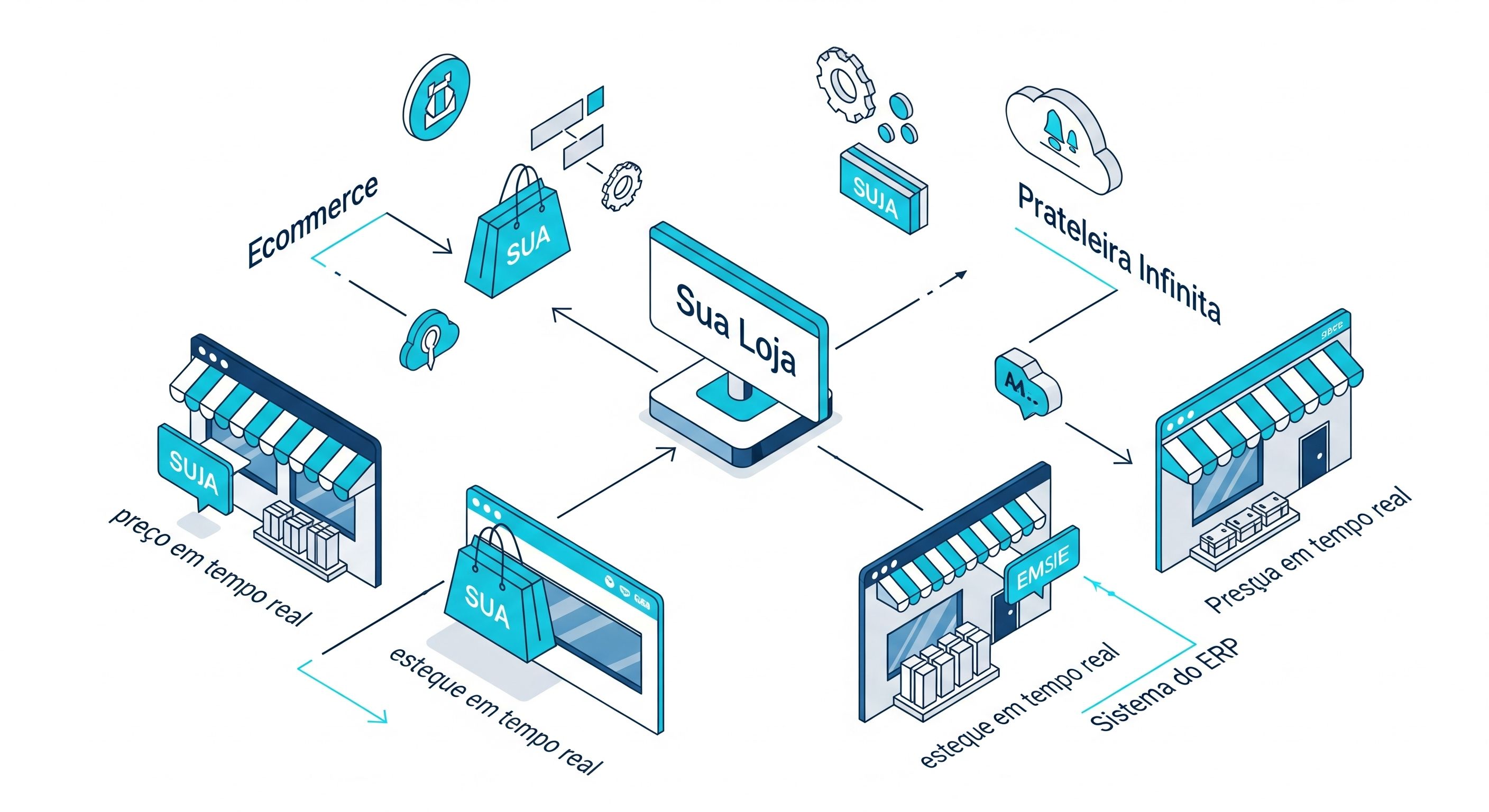 Diagrama da Prateleira Infinita - Sistema Omnichannel eLoja360